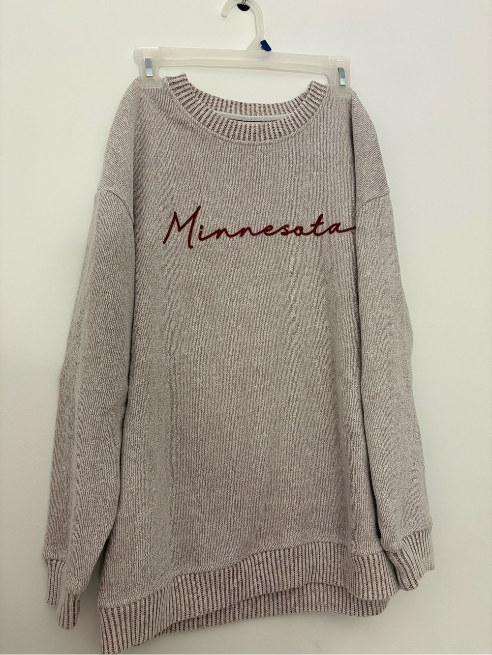 Minnesota Script Crewneck Sweater - Light Taupe